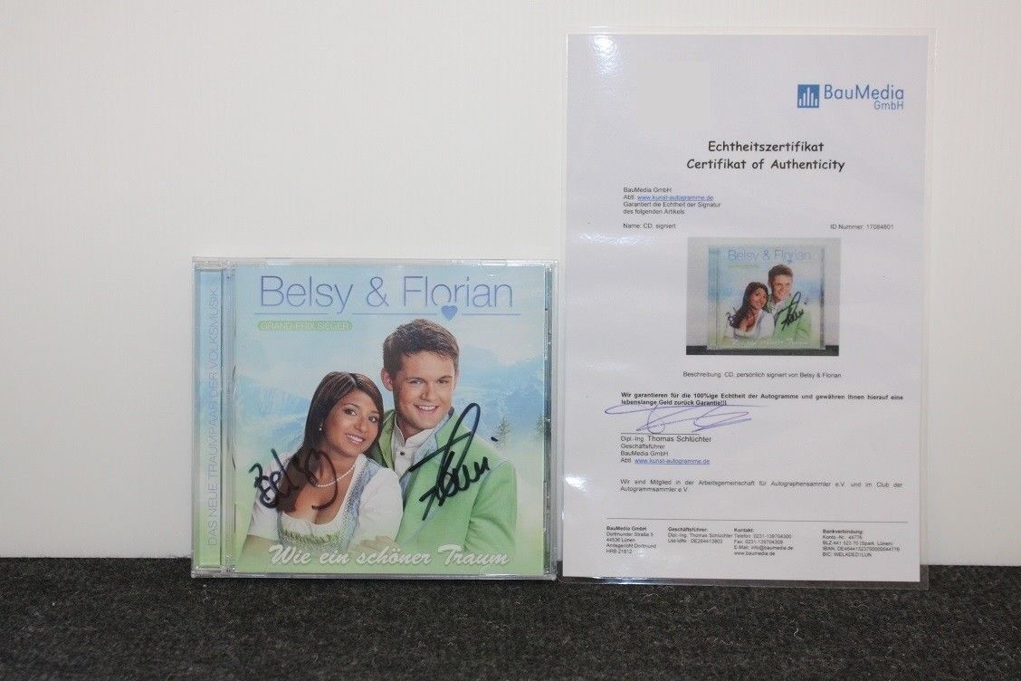 CD, Belsy & Florian signiert, Wie ein schöner Traum, Autogramm, Signatur, Musik
