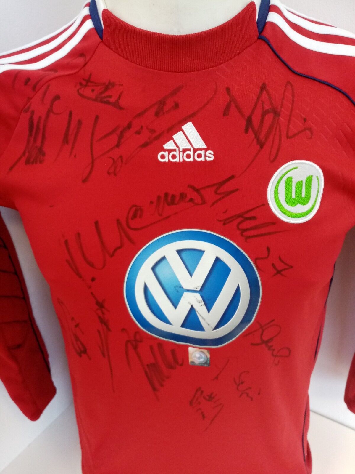 VFL Wolfsburg Torwart Trikot 2013/2014 Teamsigniert Adidas Bundesliga Wölfe 152