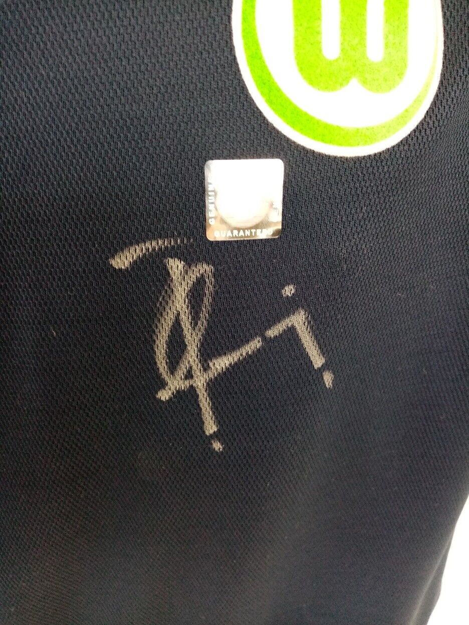 VFL Wolfsburg Shirt Hecking signiert Autogramme Fußball Nike Unterschrift Neu M