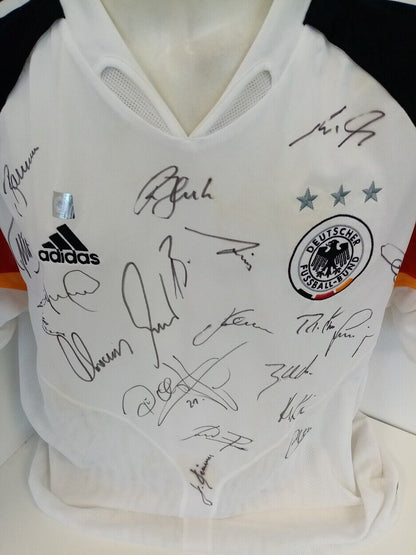 Deutschland Trikot EM 2004 Teamsigniert COA Autogramm Fußball DFB Adidas XL