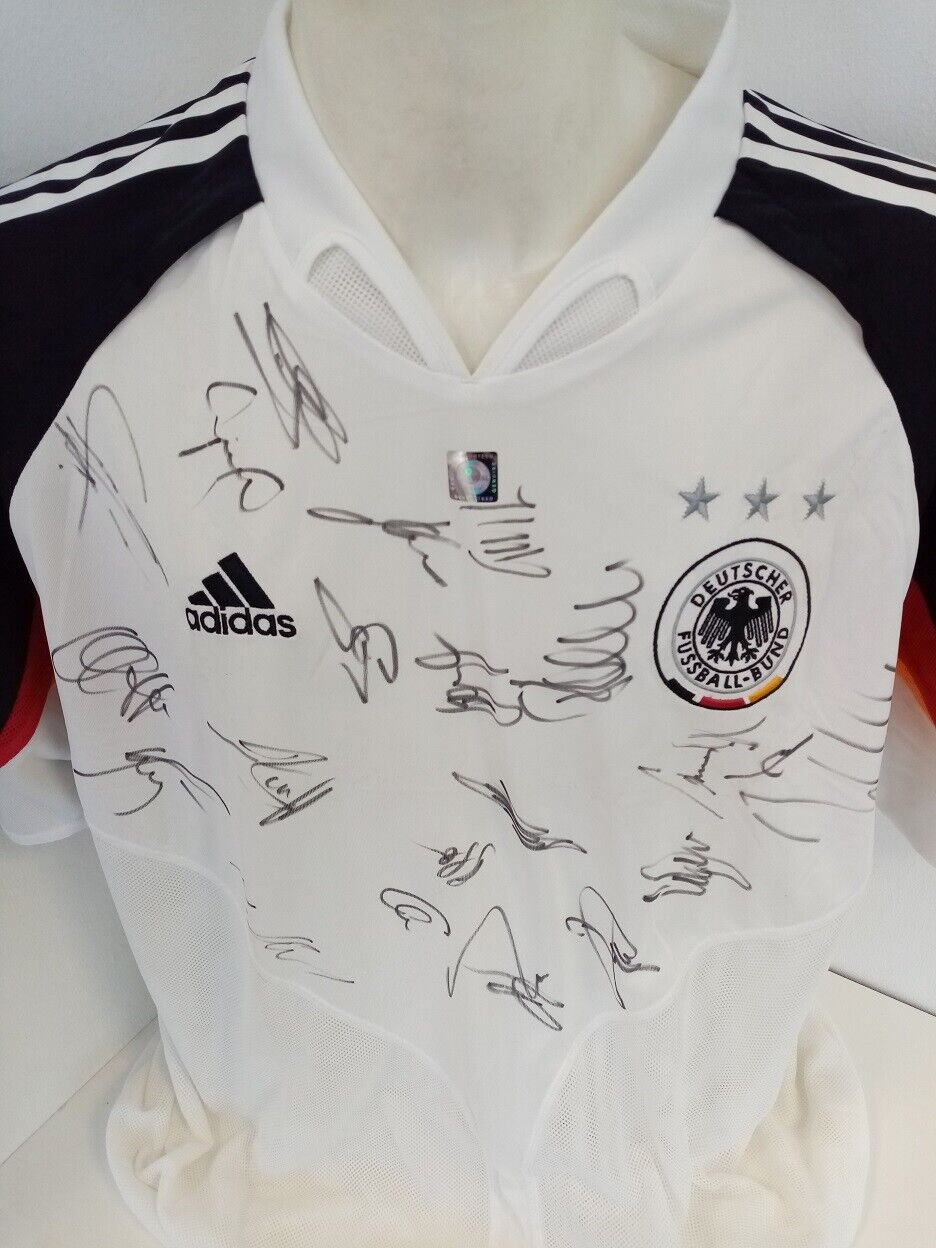 Deutschland Trikot EM 2004 Teamsigniert Euro Autogramm Fußball DFB Adidas COA XL