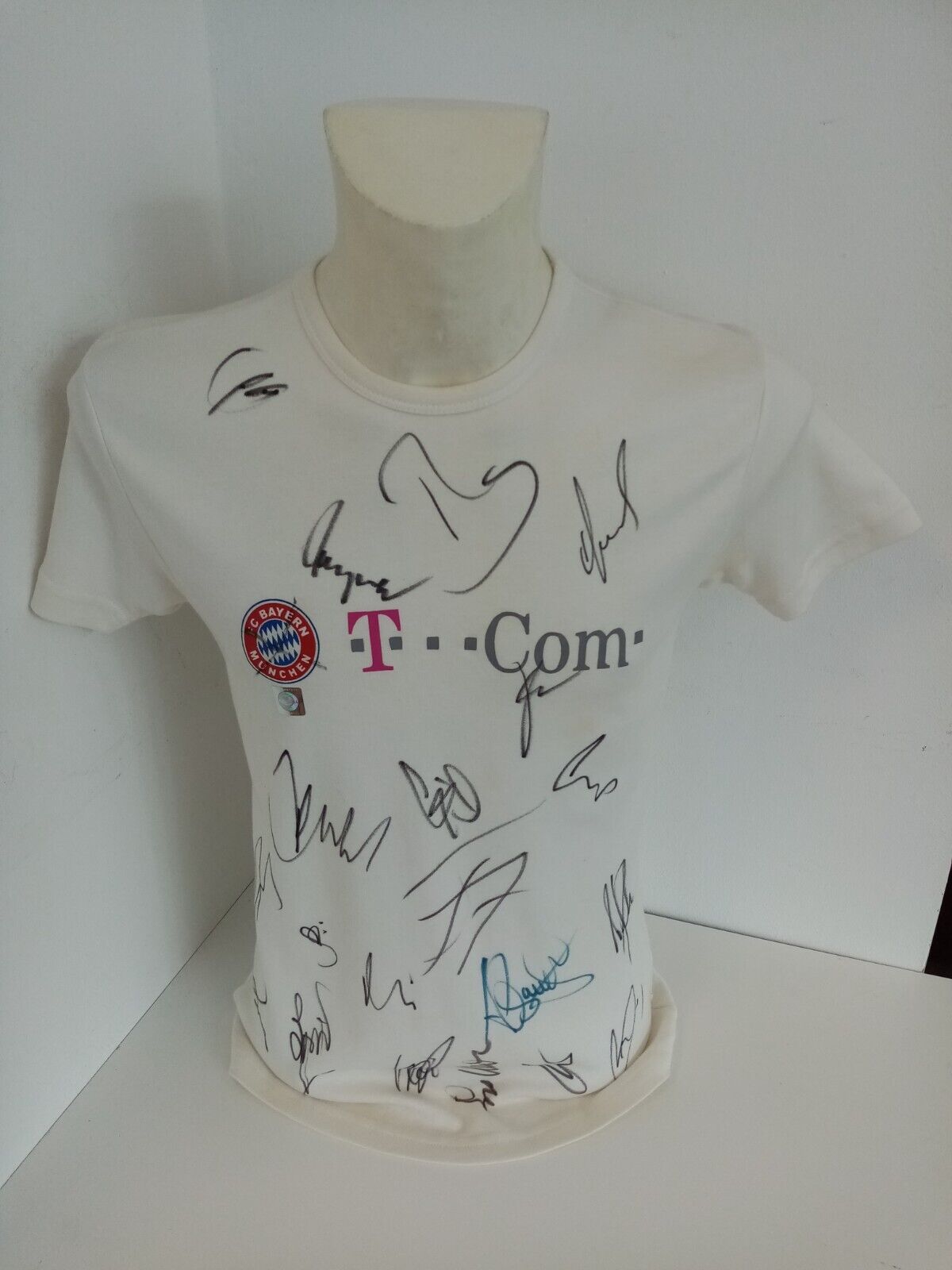 FC Bayern München Shirt 2004/2005 Teamsigniert Autogramm Fußball Unterschrift M