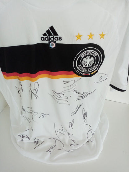 Deutschland Trikot EM 08 Teamsigniert DFB Fußball Autogramm COA Adidas Neu XXL