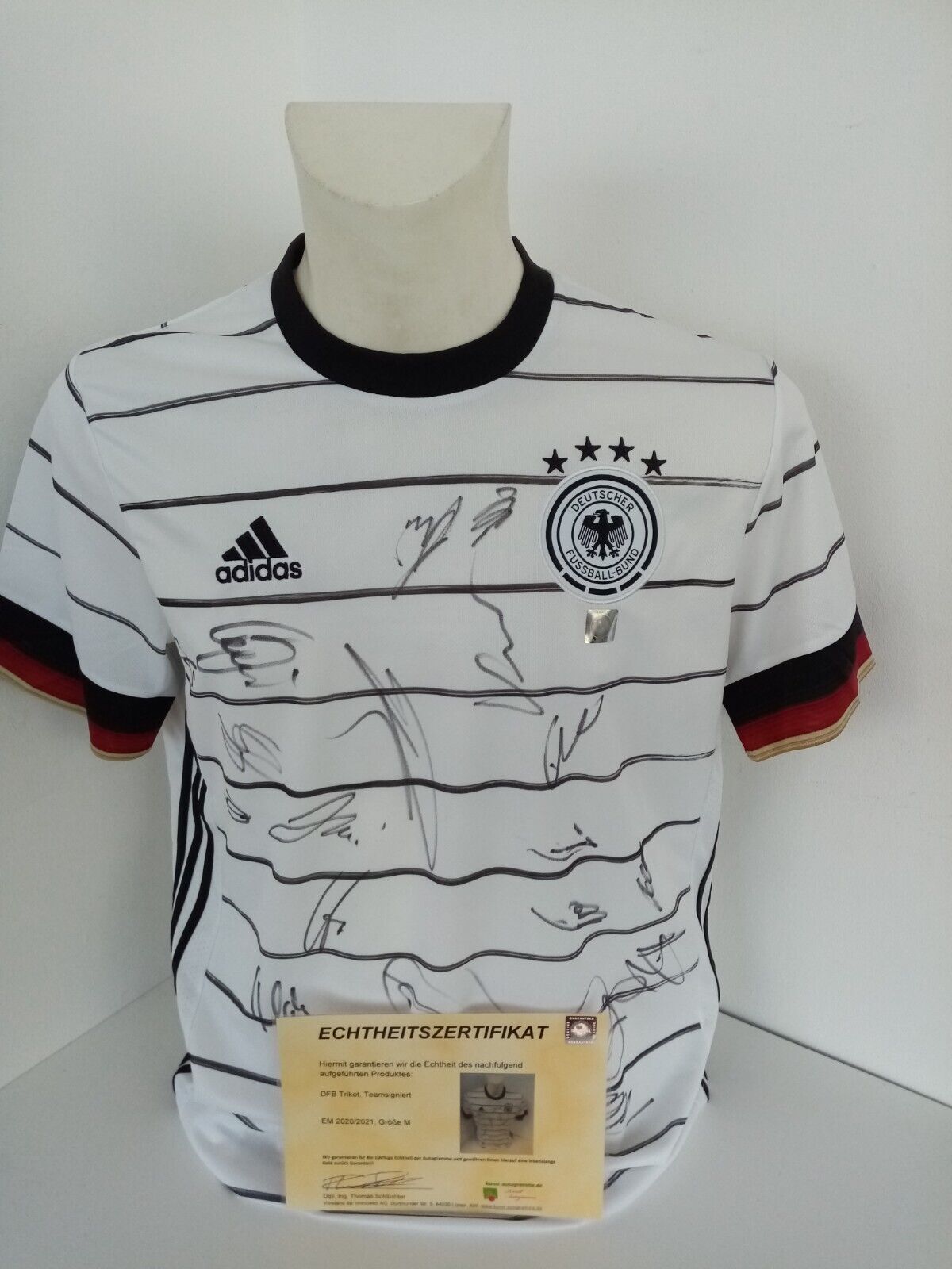 Deutschland Trikot EM 2020 2021 Teamsigniert DFB Fußball Autogramm Adidas Neu M