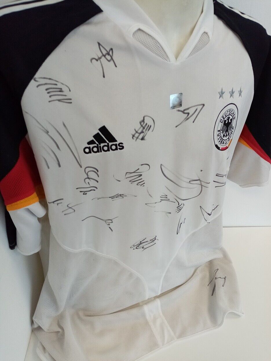 Germany Jersey EM 2004 Team Signed Euro Autograph Football DFB Adidas XL