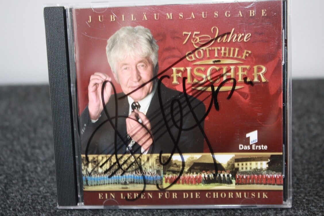 CD, Gotthilf Fischer signiert, 75 Jahre, Jubiläumsausgabe, Autogramm, Musik