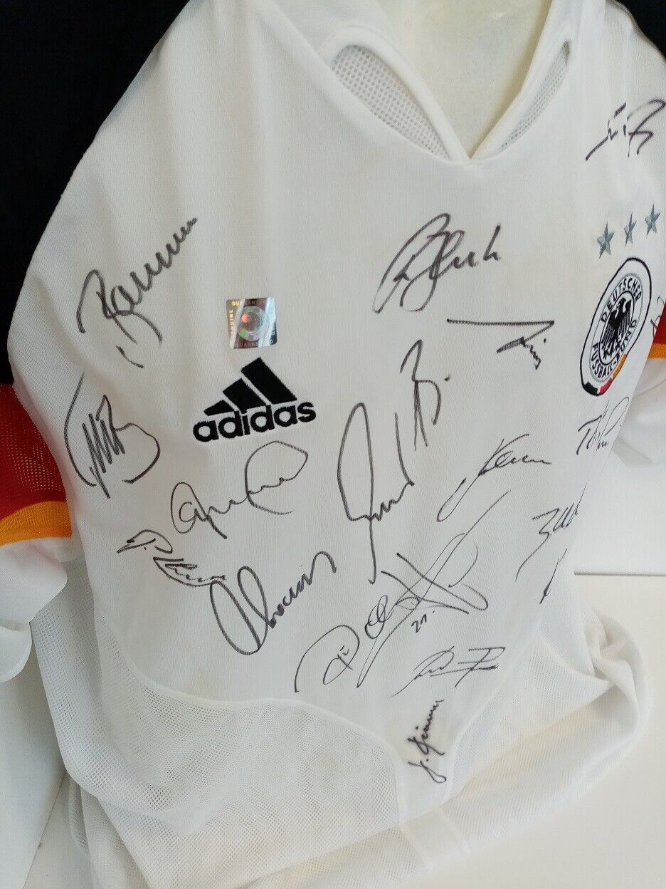 Deutschland Trikot EM 2004 Teamsigniert COA Autogramm Fußball DFB Adidas XL