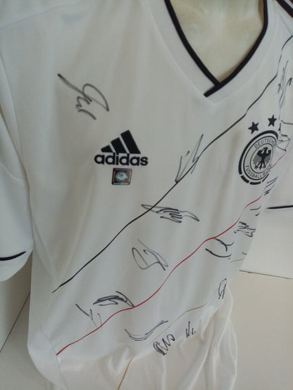 Germany jersey EM 2012 team signed autograph football DFB Euro Adidas Coa XL