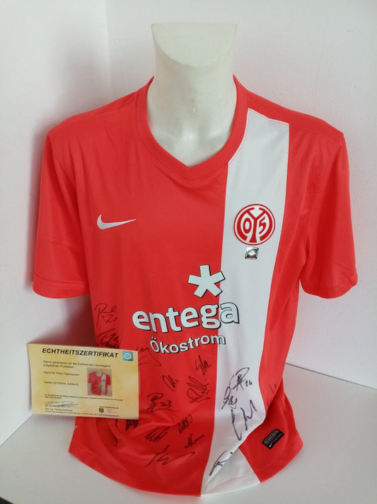 Mainz 05 Trikot 2013/2014 Teamsigniert FSV Bundesliga Autogramm Neu Nike COA XL