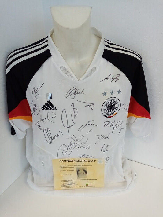 Deutschland Trikot EM 2004 Teamsigniert COA Autogramm Fußball DFB Adidas XL