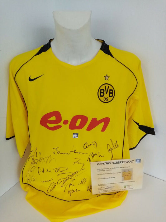 BVB Trikot 04/05 Teamsigniert Borussia Dortmund Autogramm Unterschrift Nike XXL