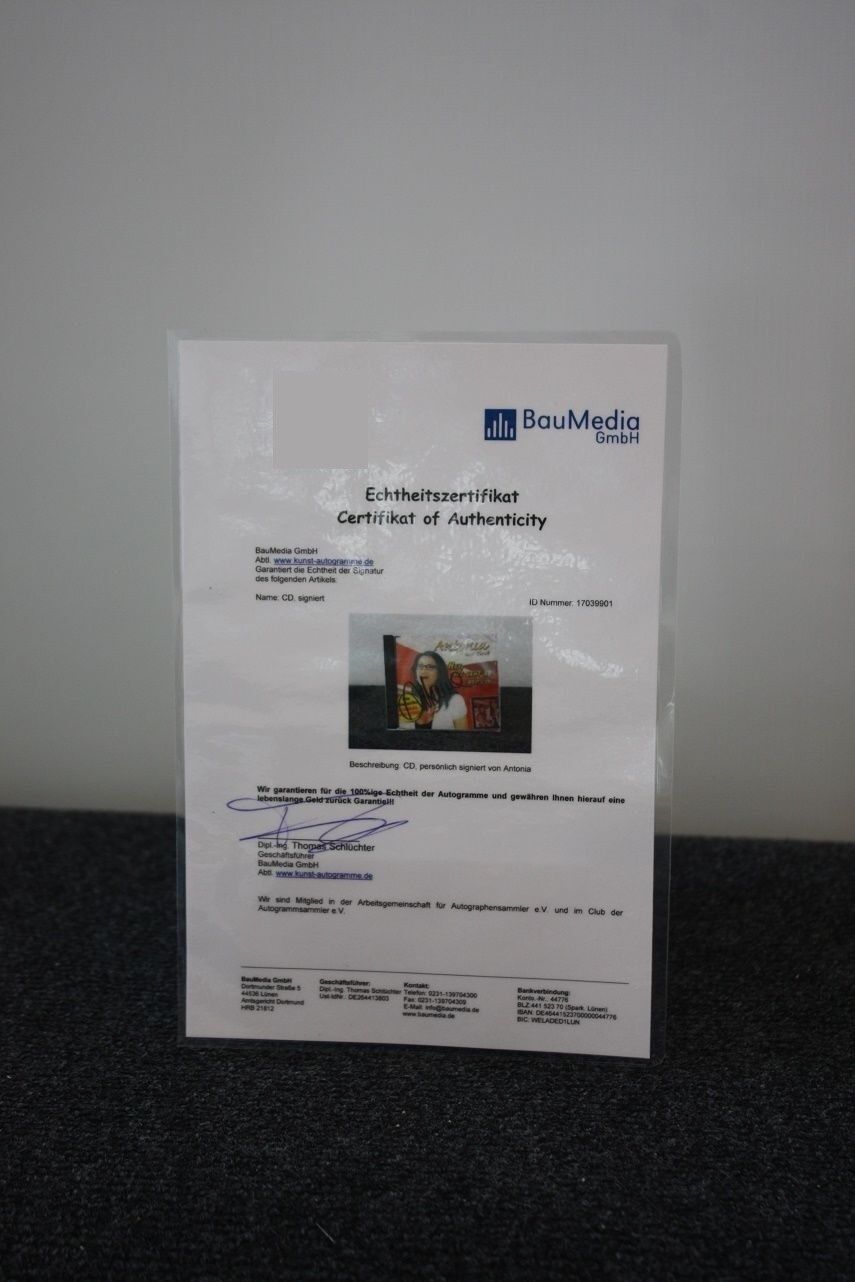 CD, Antonia signiert, Antonia aus Tirol, Hey, was geht ab, Musik, Charts, Singen