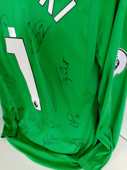 Swansea City Torwarttrikot 2017/2018 Teamsigniert England Joma Trikot Fußball L