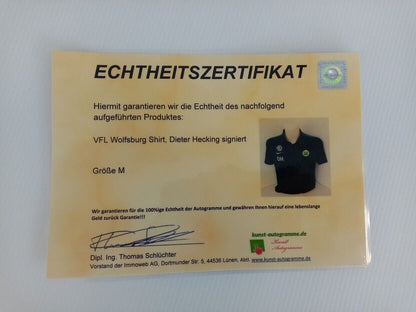 VFL Wolfsburg Shirt Hecking signiert Autogramme Fußball Nike Unterschrift Neu M
