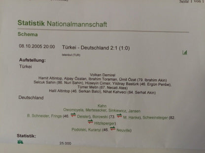 Germany jersey 04 05 team signed DFB Football Türkiye: Germany Adidas XL