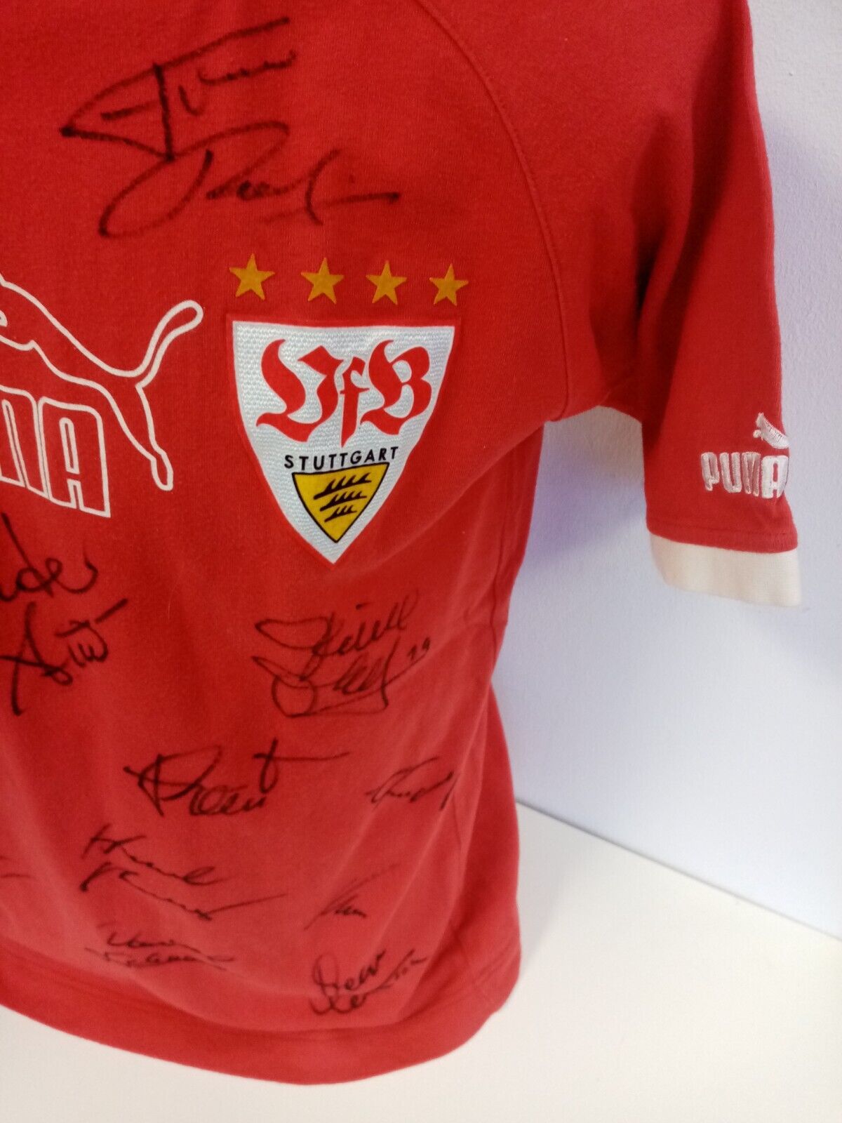VFB Stuttgart Shirt 13/14 14/15 15/16 Teamsigniert Autogramm Fußball COA Puma S