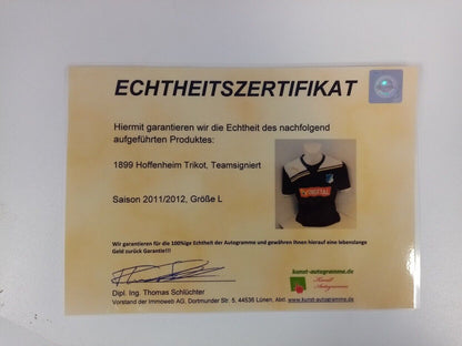 1899 Hoffenheim jersey 11/12 team signed autograph football bundesliga puma l