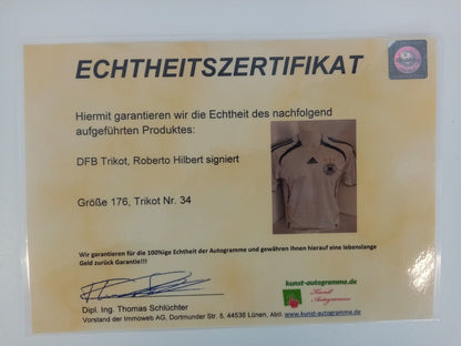 Deutschland Trikot Roberto Hilbert signiert DFB Autogramm Fußball Adidas 176
