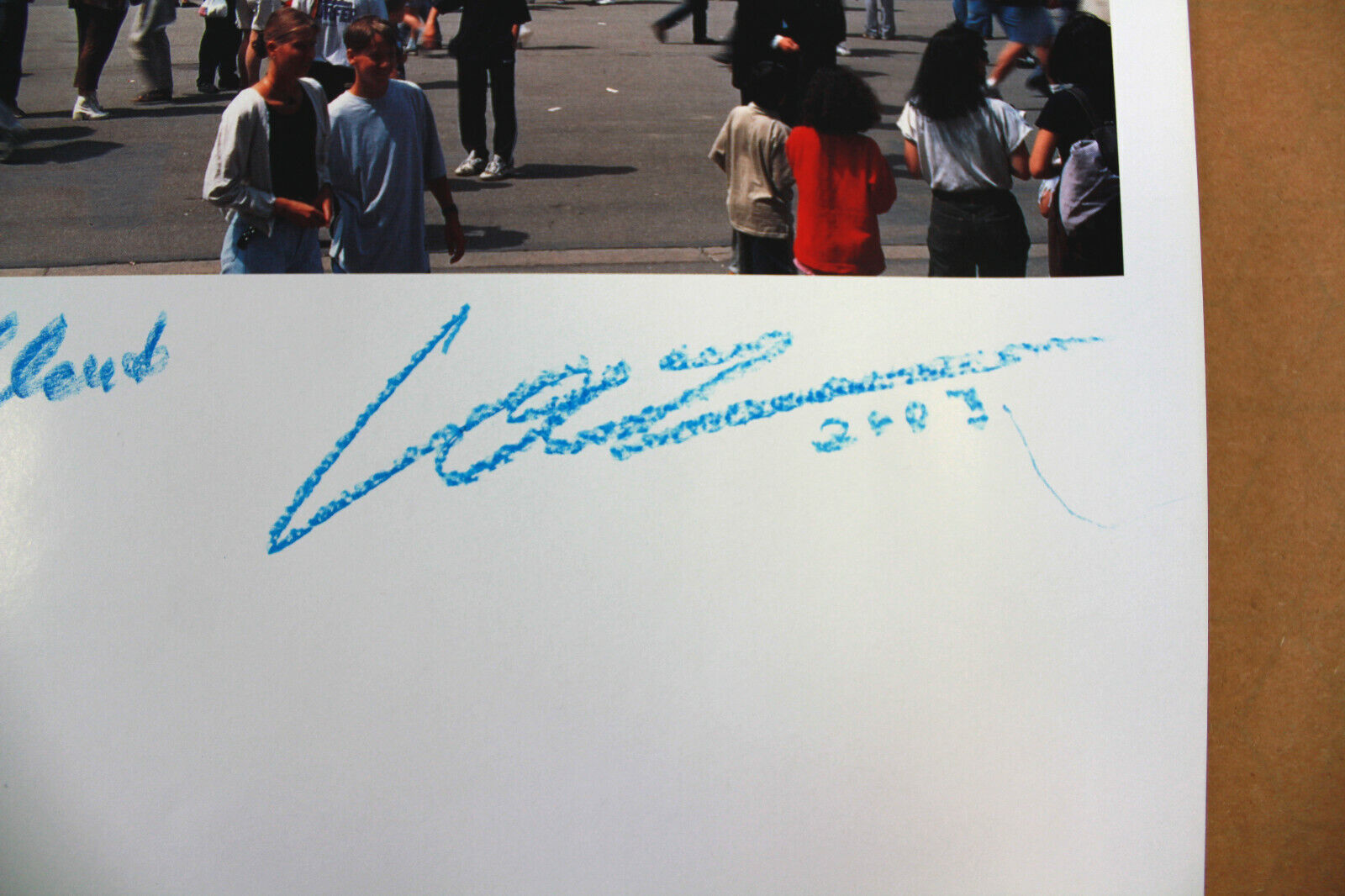 Lámina artística firmada a mano por Christo y Jeanne-Claude + tejido original del Reichstag 