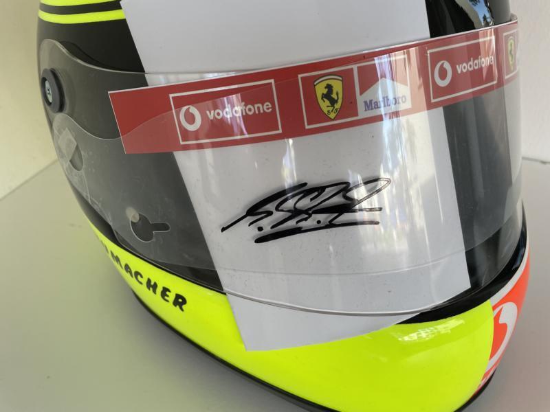 Michael Schumacher Formel 1 Helm Original Unterschrift u. Echtheitszertifikat