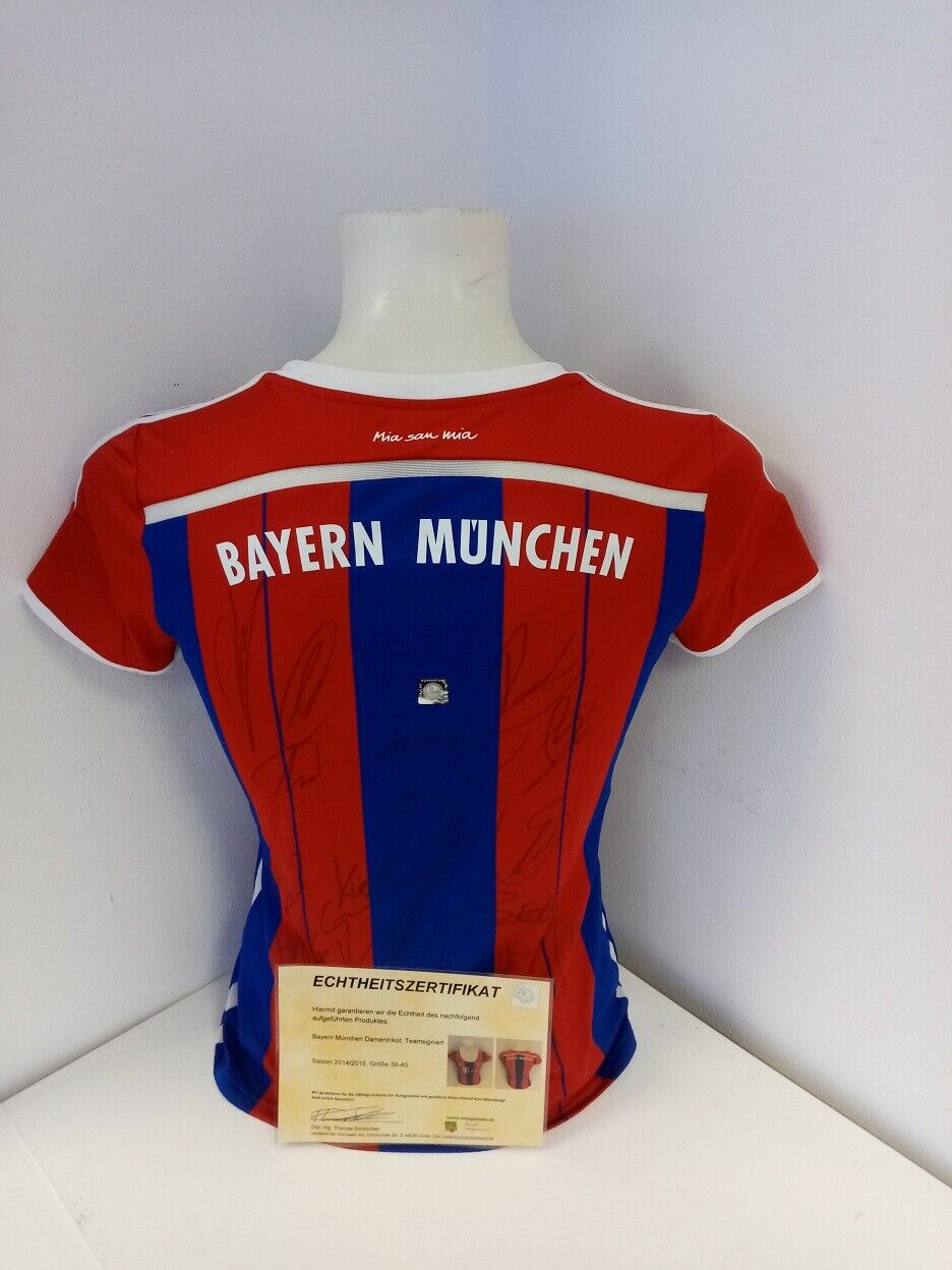 Bayern München Trikot Damen 14/15 Teamsigniert Fußball  Autogramm Adidas 38-40