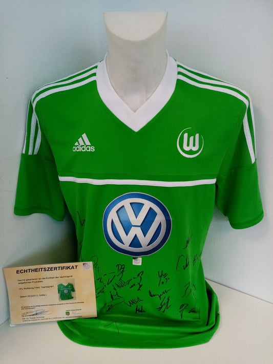 VFL Wolfsburg Trikot 2012/2013 Teamsigniert Wölfe Autogramm Fußball Adidas Neu L