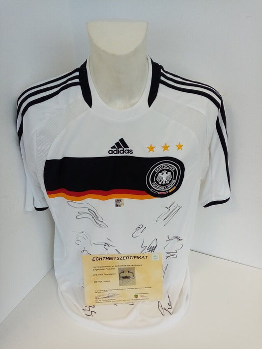 Deutschland Trikot EM 2008 Teamsigniert COA Autogramm Fußball DFB Adidas Neu L