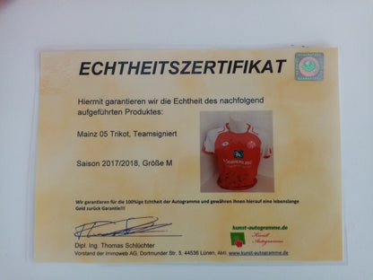 Mainz 05 Trikot 2017/2018 Teamsigniert Autogramm Bundesliga Fußball Lotto Neu M
