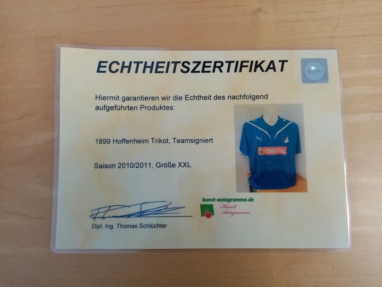 TSG 1899 Hoffenheim Trikot 2010/2011 Teamsigniert Autogramm Fußball Puma COA XXL