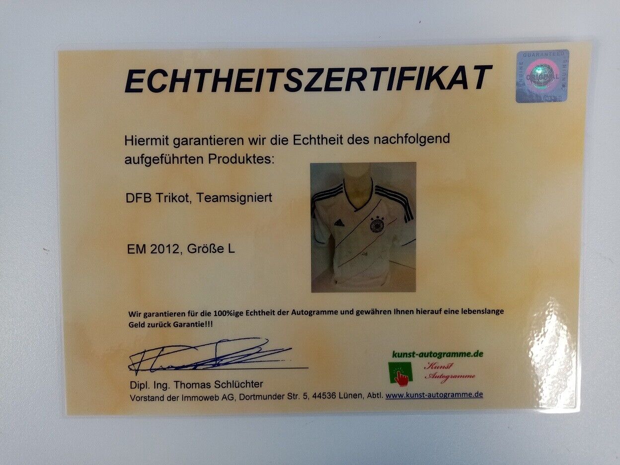 Germany jersey EM 2012 team signed autograph football dfb adidas euro l