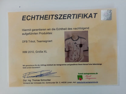 Deutschland Trikot WM 2010 Teamsigniert DFB Fußball Autogramm Adidas Neu XL