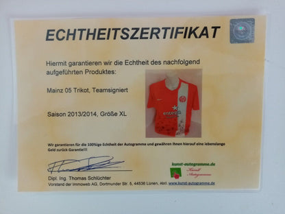 Mainz 05 Trikot 2013/2014 Teamsigniert FSV Bundesliga Autogramm Neu Nike COA XL
