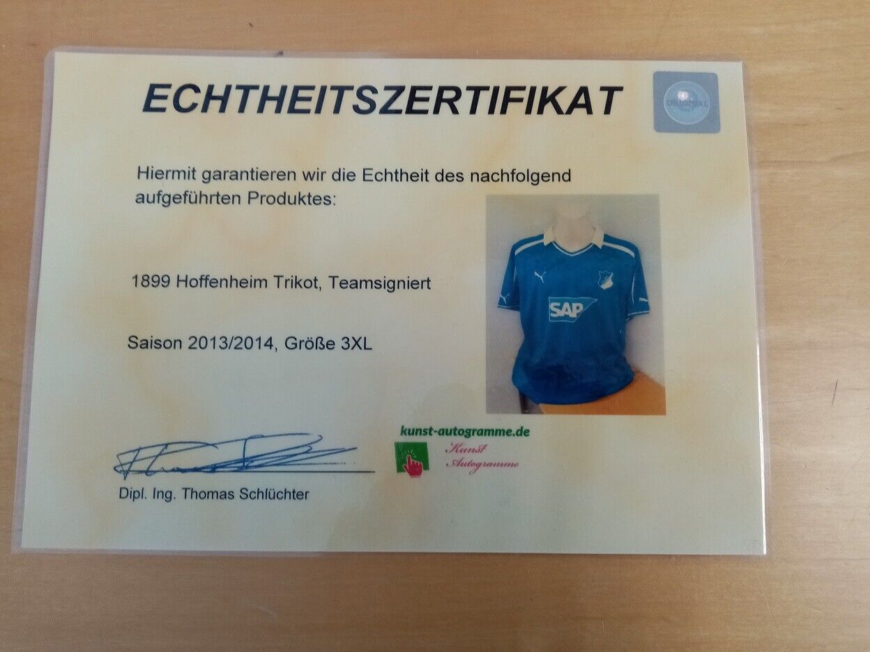 TSG 1899 Hoffenheim Trikot 2013/2014 Teamsigniert Autogramm Fußball Puma Neu 3XL
