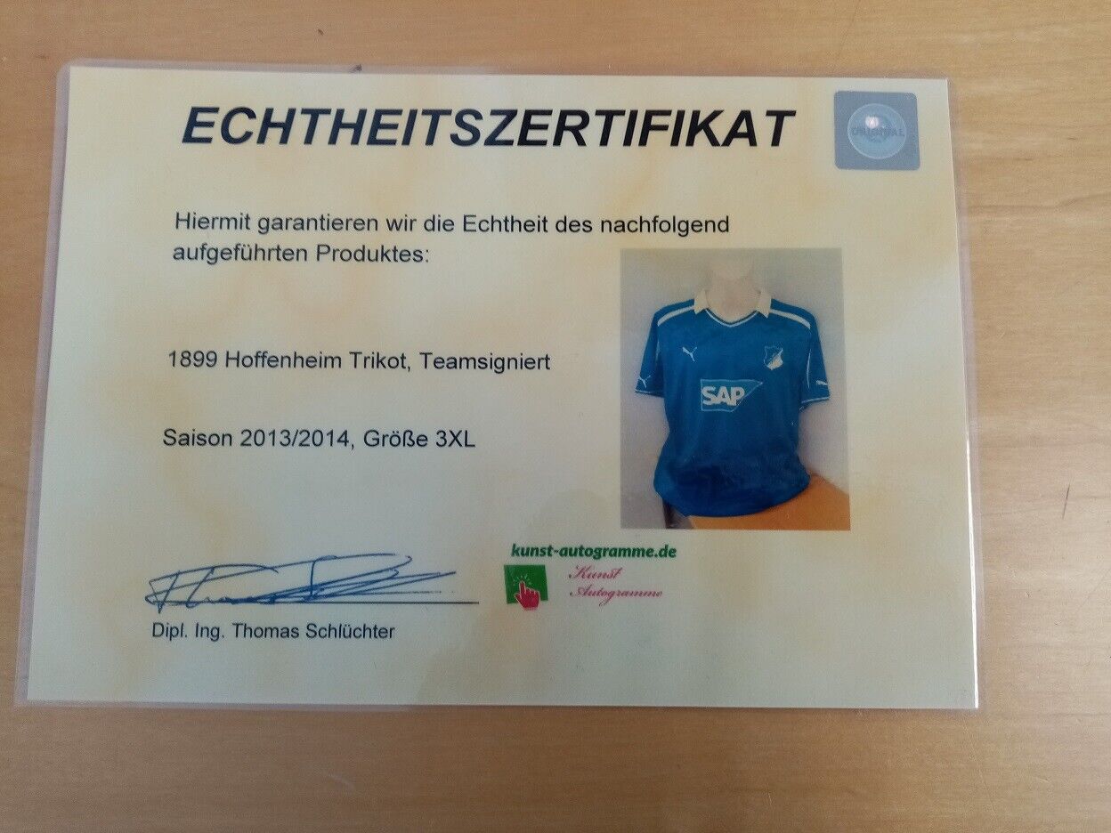 TSG 1899 Hoffenheim jersey 2013/2014 team signed autograph football puma new 3xl