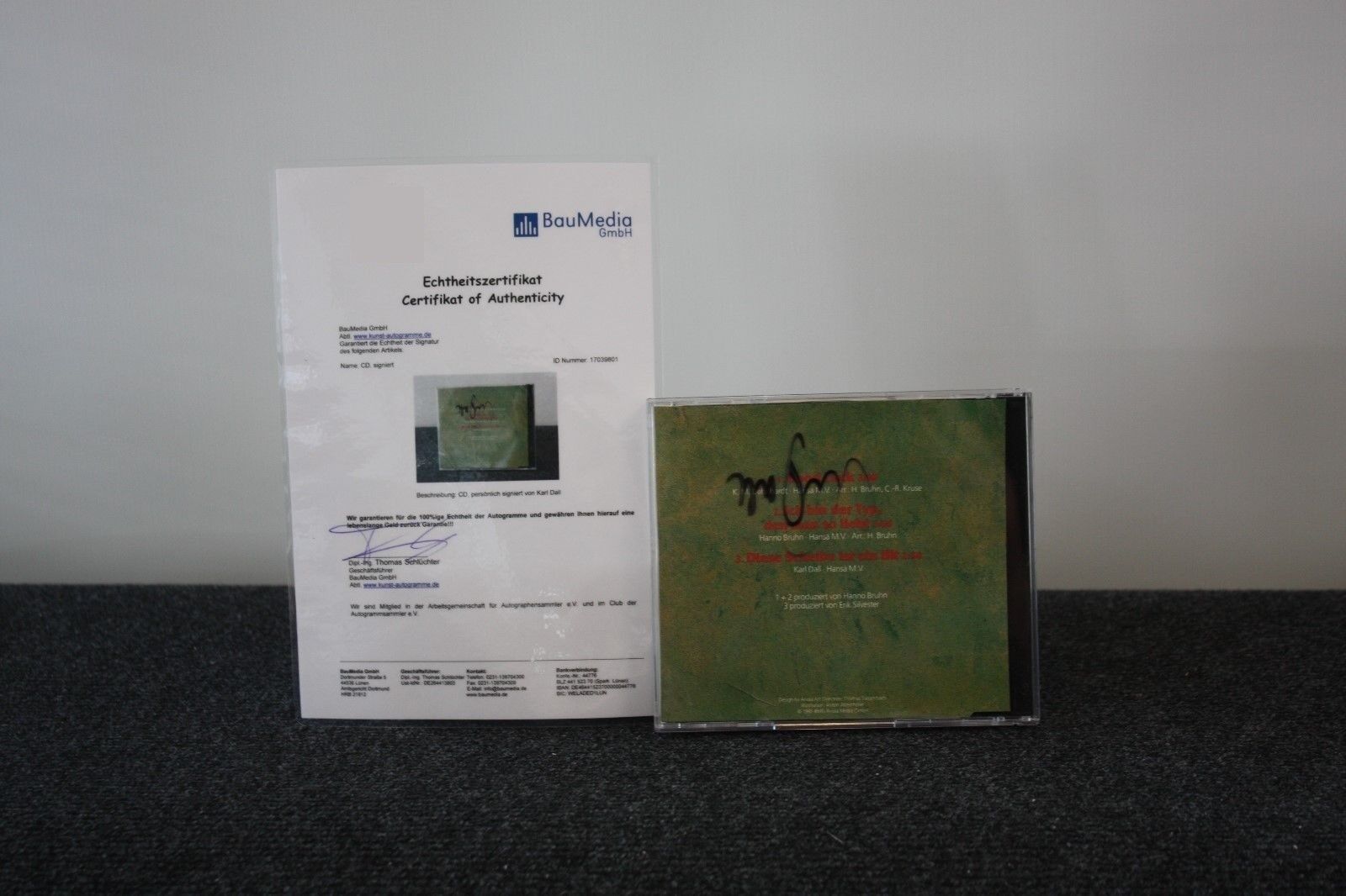 CD, Karl Dall signiert, GOOD LUCK, Musik, Autogramm, Singen, Song, Fernsehen