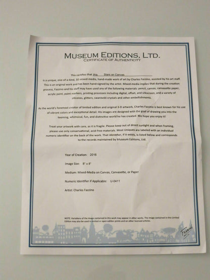 Charles Fazzino "Stars on Canvas" Unikat - Gemälde - kein Kunstdruck