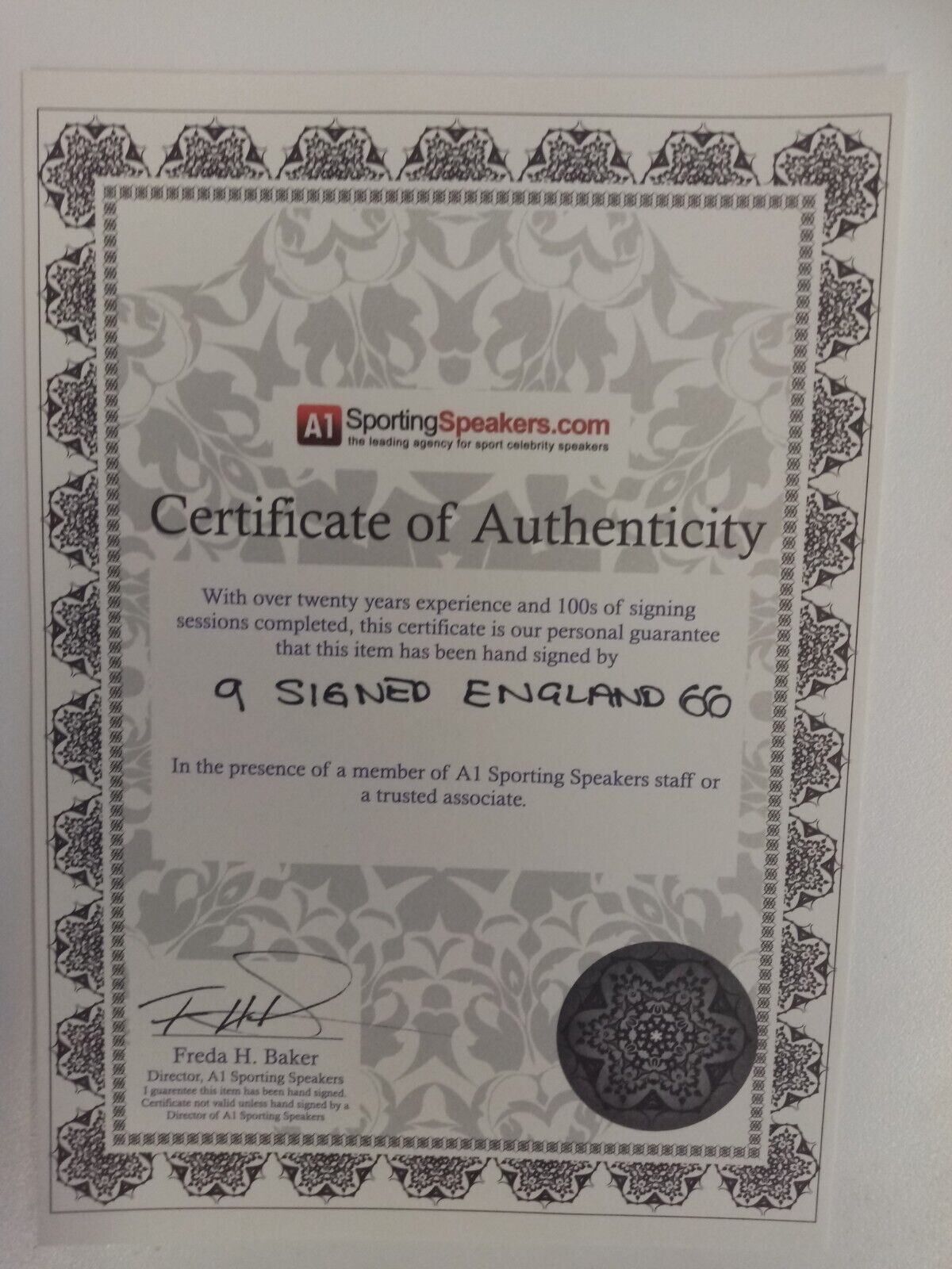 England Replika Trikot WM 1966 9x signiert Autogramm Fußball COA Wembley L / XL