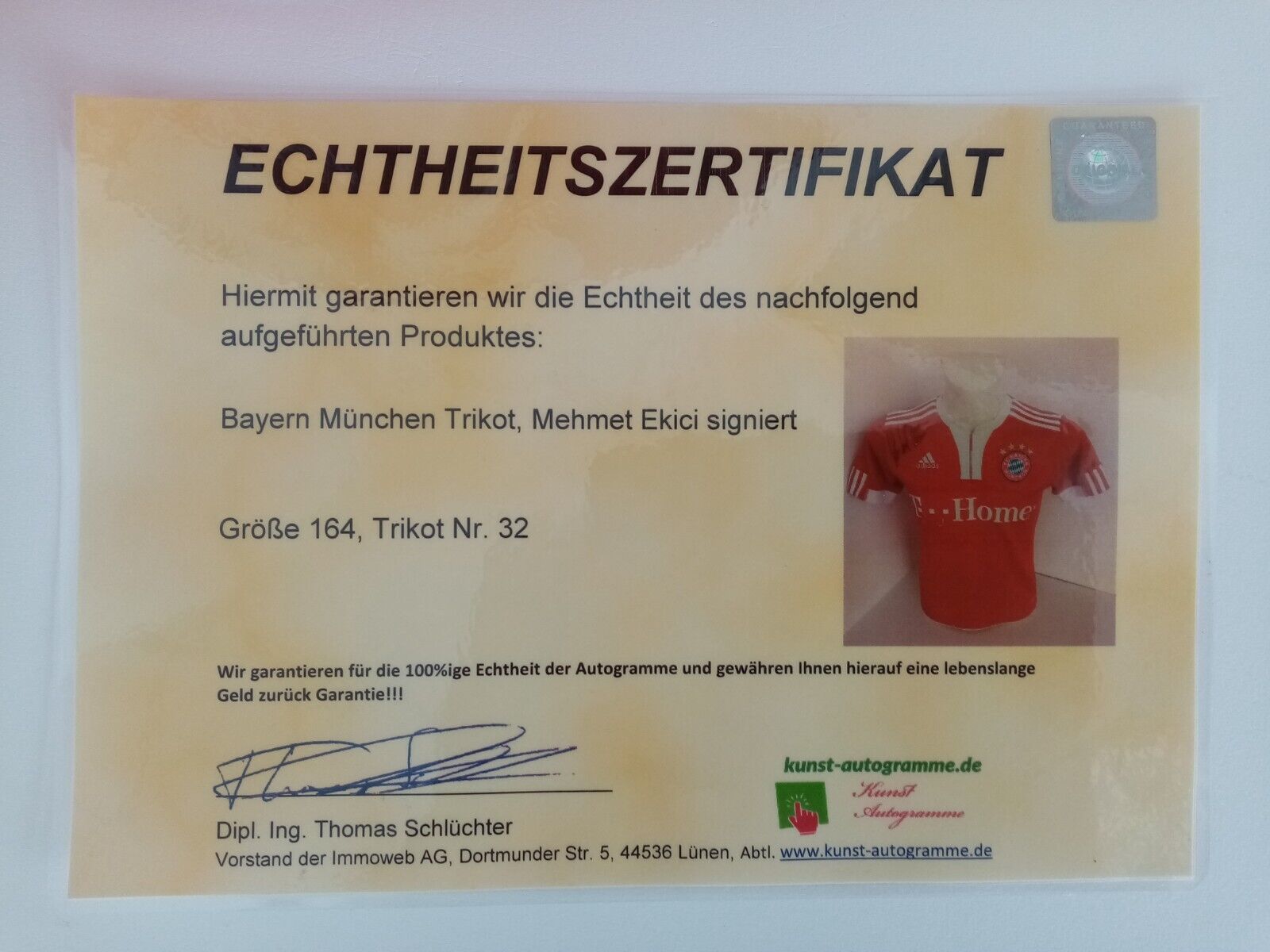 Bayern Munich jersey Mehmet Ekici signed autographs Bundesliga FCB adidas 164