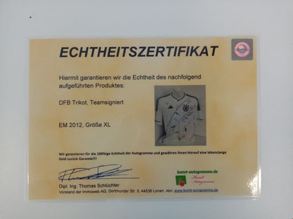Germany jersey EM 2012 team signed autograph football DFB Euro Adidas Coa XL