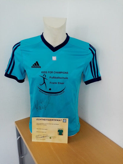 Frank Elser Fußballschule Trikot Kampl signiert  Autogramm Fußball Adidas 164