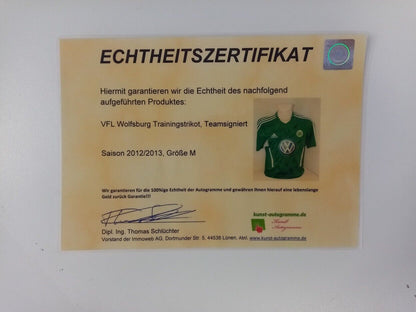 VFL Wolfsburg Trikot 2012/2013 Teamsigniert Wölfe Autogramm Adidas Bundesliga M