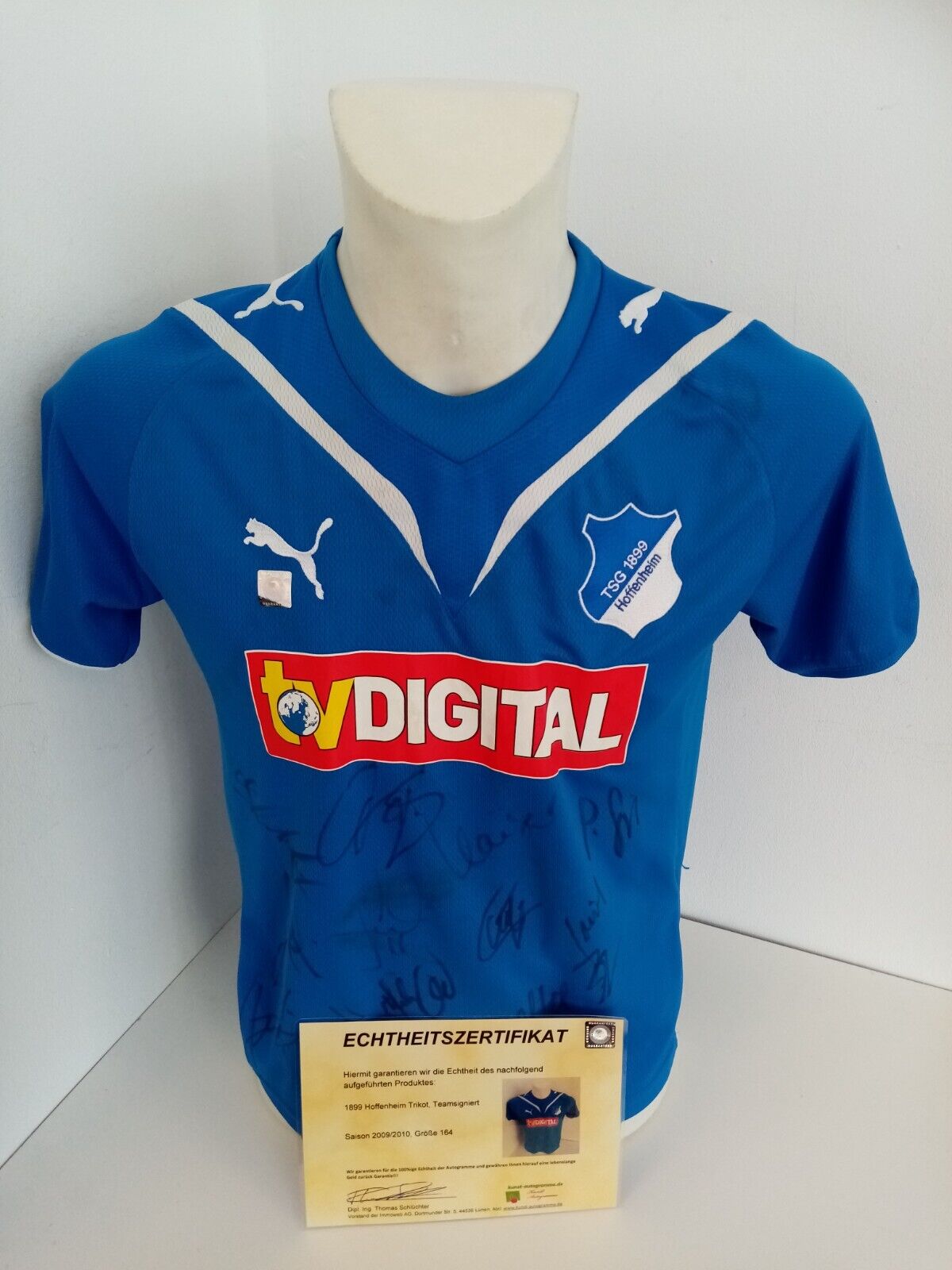 1899 Hoffenheim jersey 2009/2010 team signed autograph football, Bundesliga 164