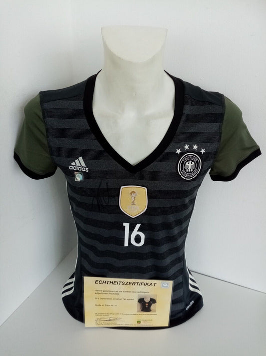 Deutschland Trikot Jonathan Tah signiert DFB Damentrikot Autogramm Neu Adidas M