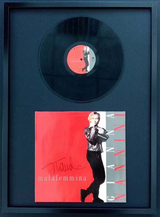 Schallplatte Cover Gianna Nannini signiert im Rahmen Autogramm Unterschrift Neu