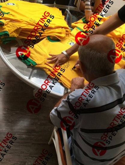 Brazil Repro Trikot WM 1970 + frame Team -signed autograph Pele Neu Coa