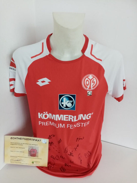Mainz 05 Trikot 2017/2018 Teamsigniert Autogramm Bundesliga Fußball Lotto Neu M