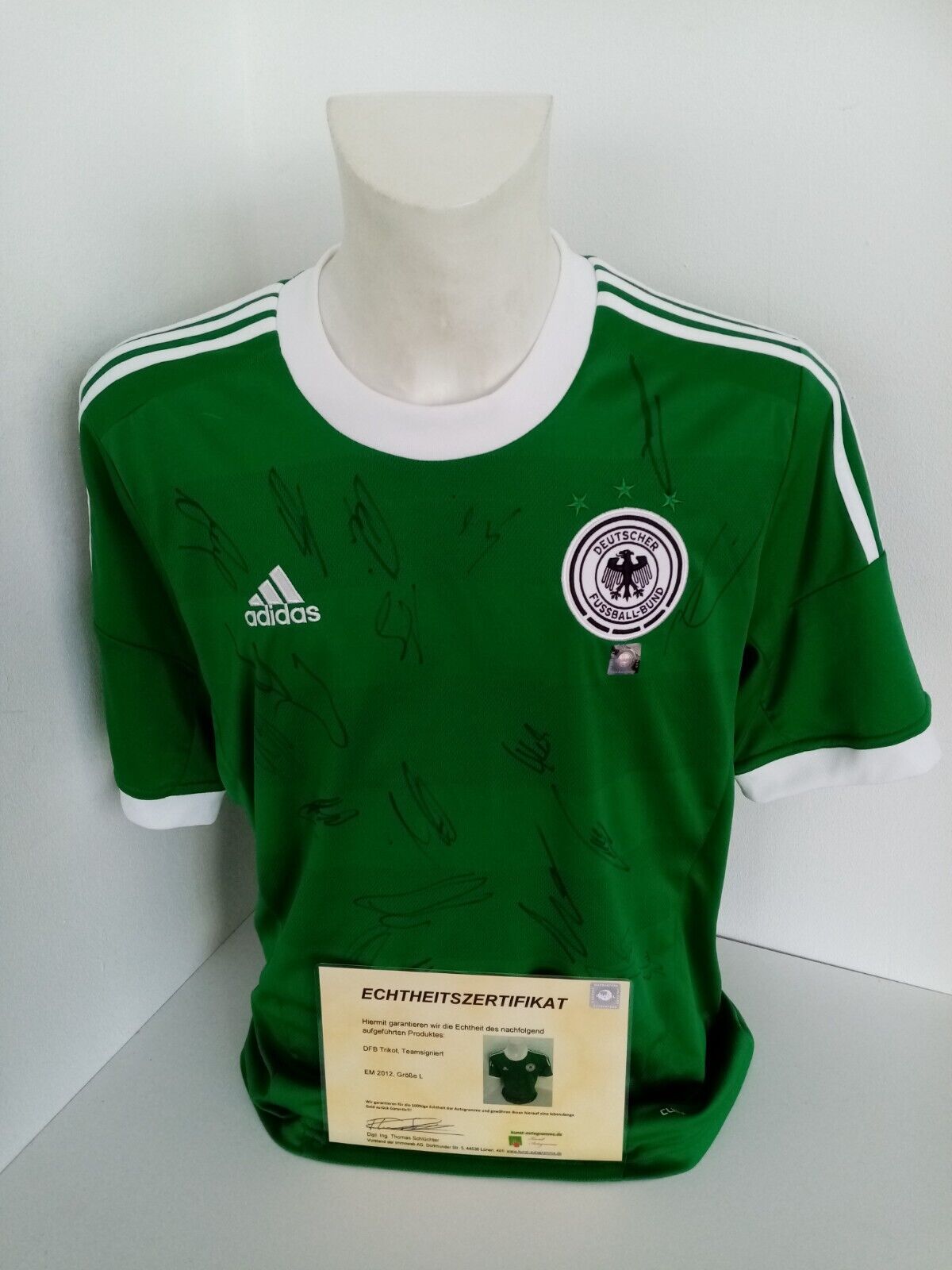 Deutschland Trikot EM 2012 Teamsigniert  Autogramm Fußball DFB Euro Adidas L