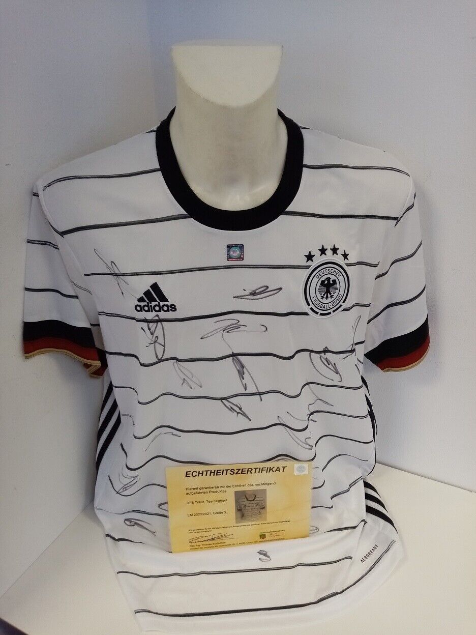 Deutschland Trikot EM 2020/2021 Teamsigniert DFB Fußball Autogramm Adidas Neu XL