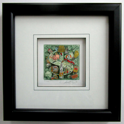 Charles Fazzino "Ka Ching" "Dollar" limited, signed 3D art print
