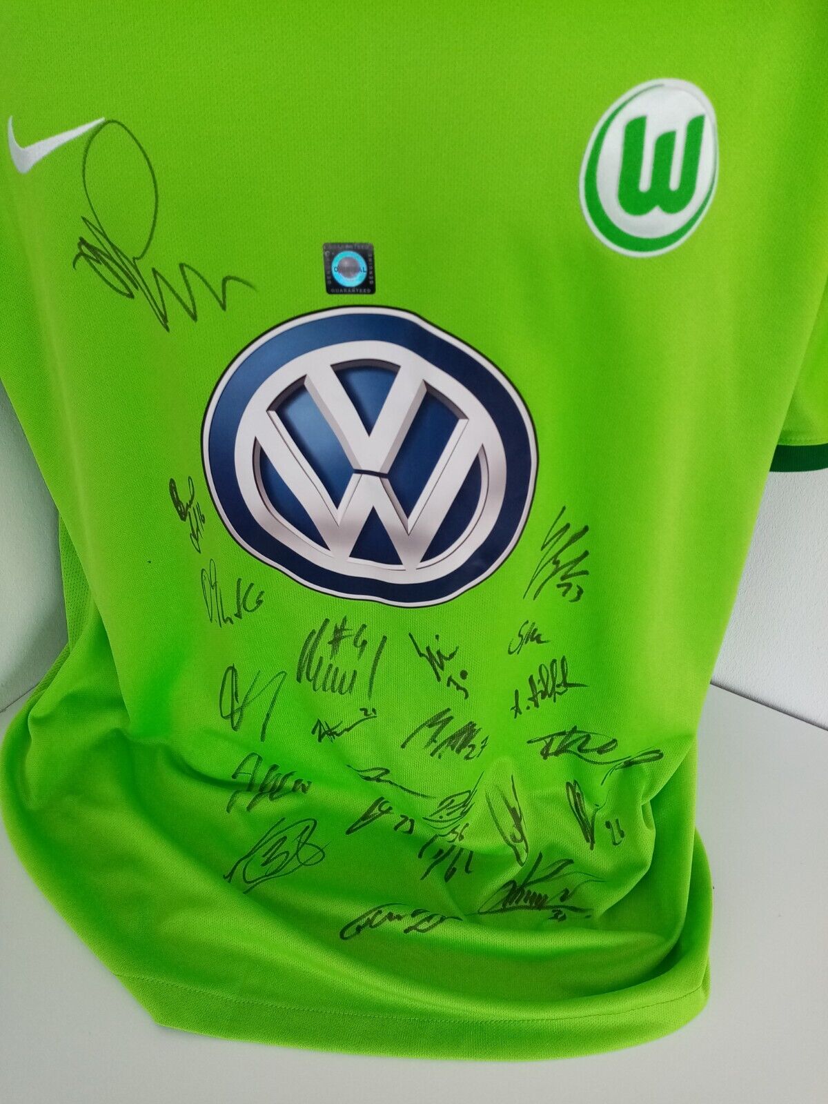VFL Wolfsburg Trikot 16/17 Teamsigniert Autogramm Fußball Bundesliga Nike XXL